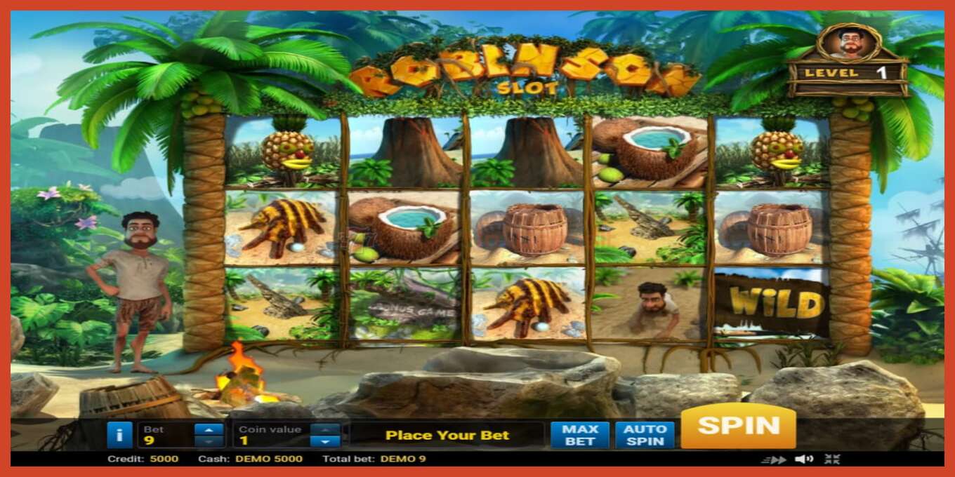 Slot screenshot: Robinson no deposit, number - 2