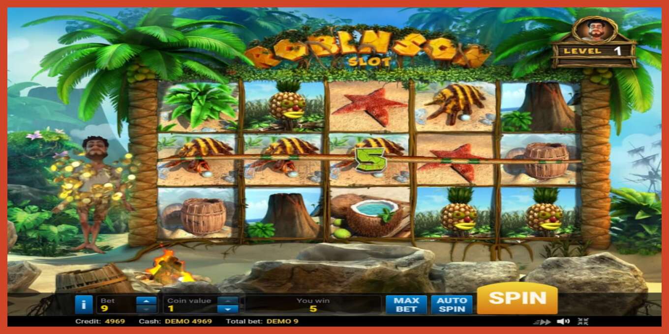 Slot screenshot: Robinson no deposit, number - 3