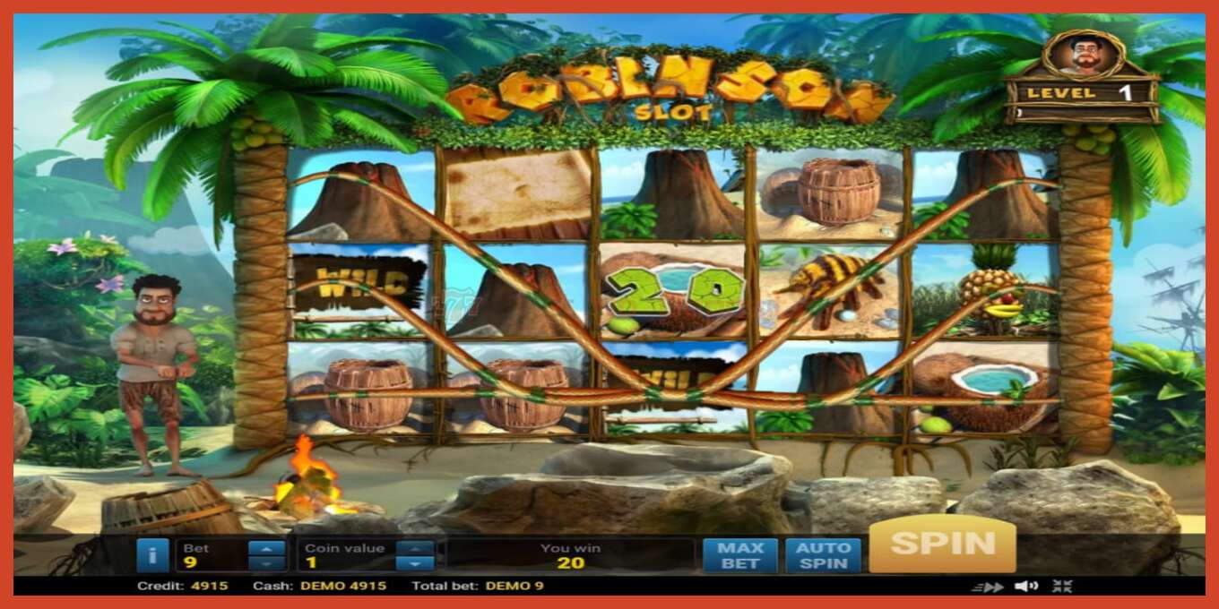 Slot screenshot: Robinson no deposit, number - 4