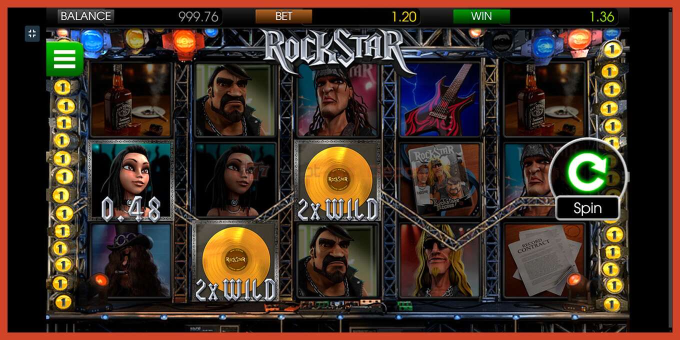 Slot screenshot: Rockstar no deposit, number - 3