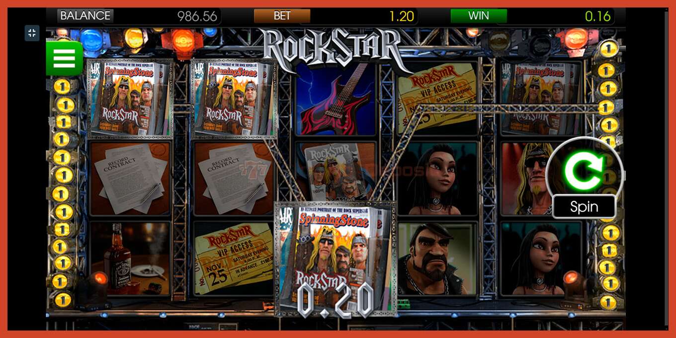 Slot screenshot: Rockstar no deposit, number - 4