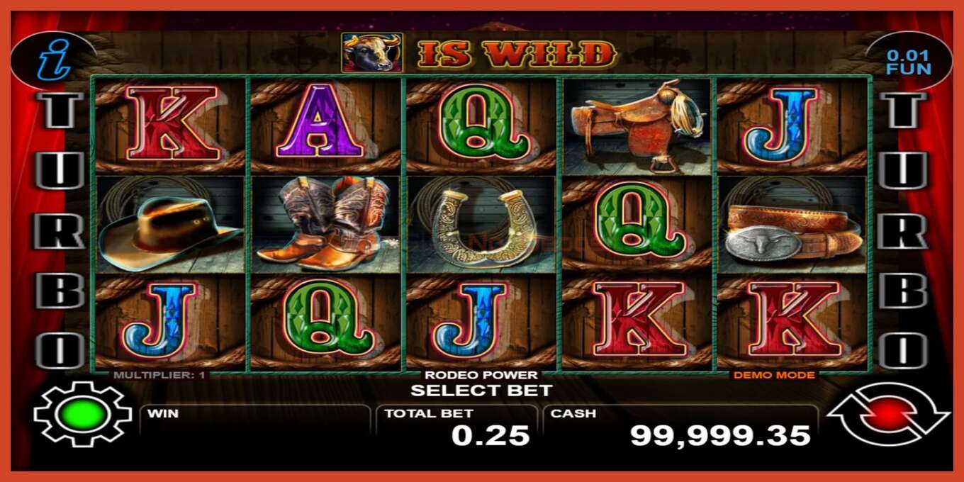 Slot screenshot: Rodeo Power no deposit, number - 1