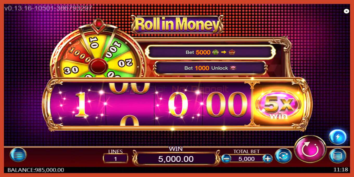 Slot-Screenshot: Roll in Money keine anzahlung, nummer - 3