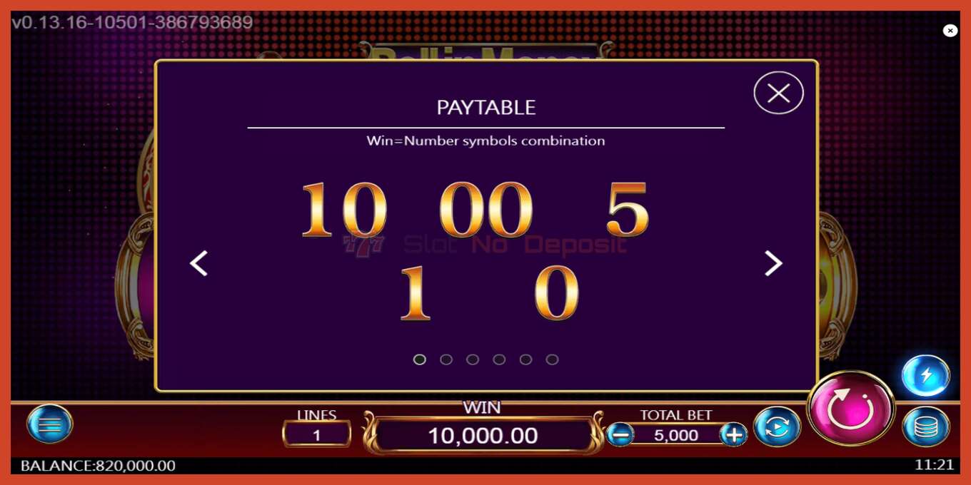 Slot-Screenshot: Roll in Money keine anzahlung, nummer - 5