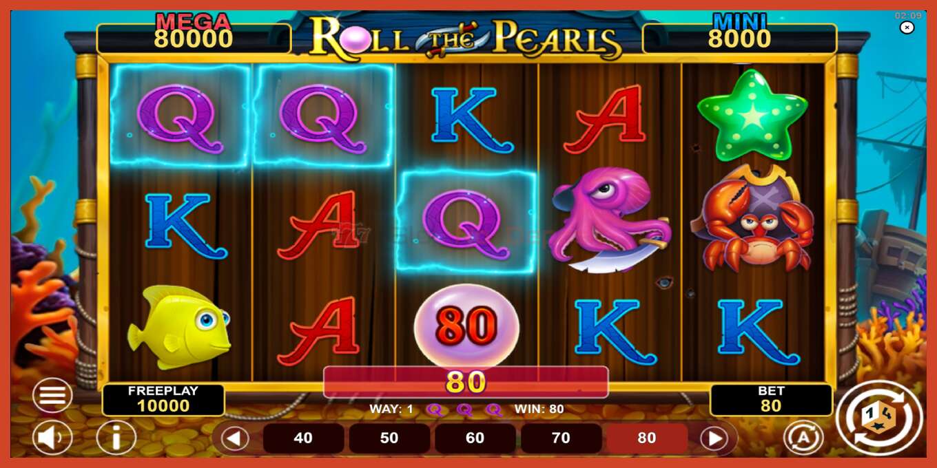 Slot screenshot: Roll The Pearls Hold & Win no deposit, number - 3