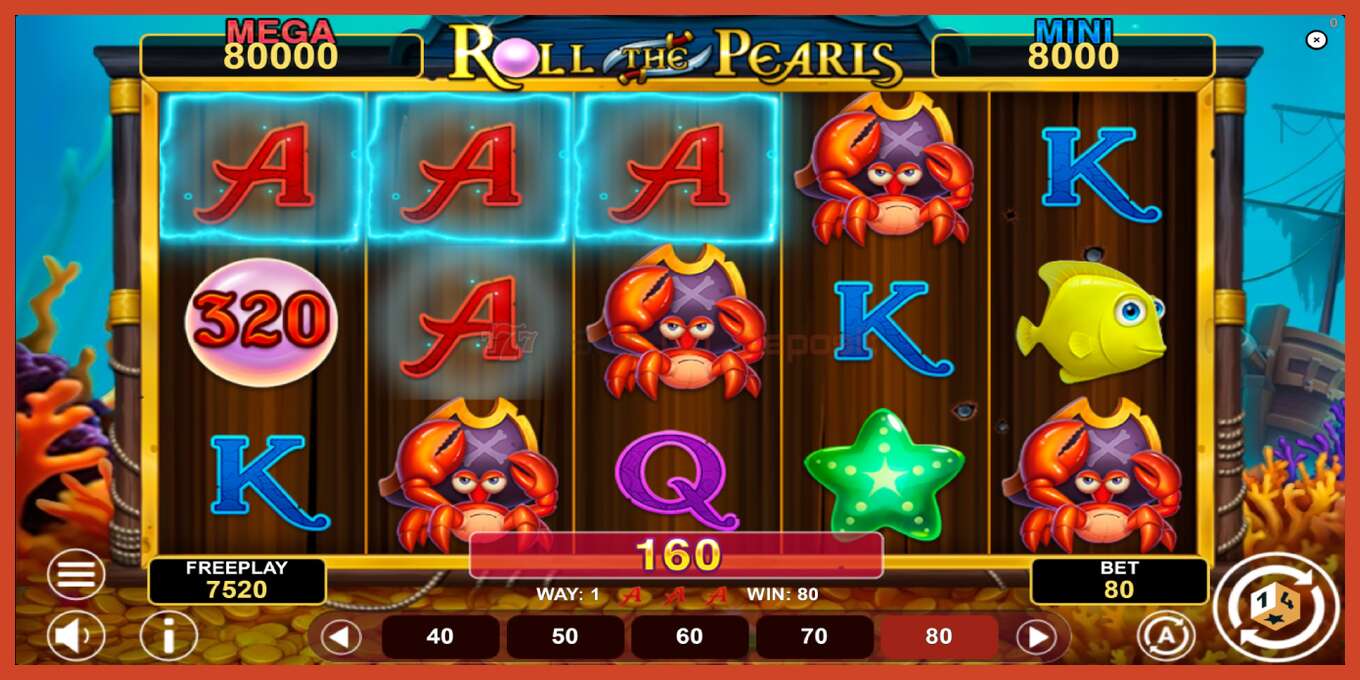 Slot screenshot: Roll The Pearls Hold & Win no deposit, number - 4