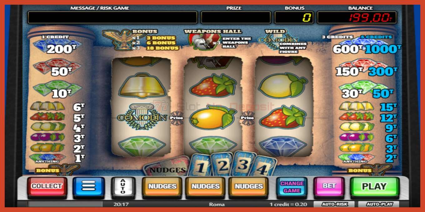 Slot screenshot: Roma no deposit, number - 1