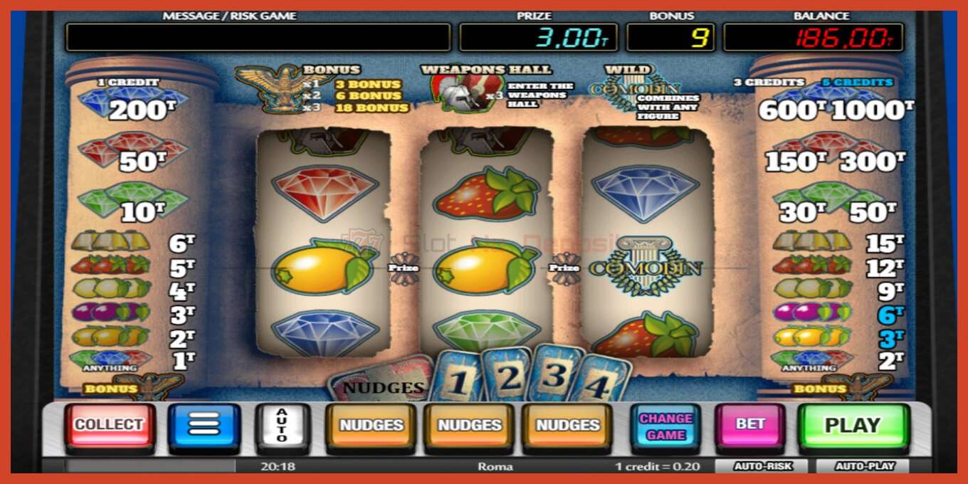 Slot screenshot: Roma no deposit, number - 2