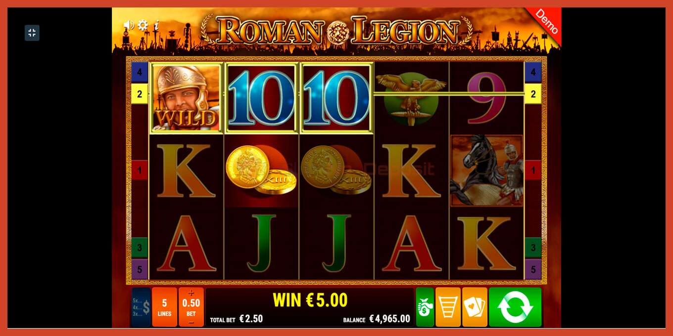 Slot screenshot: Roman Legion no deposit, number - 2