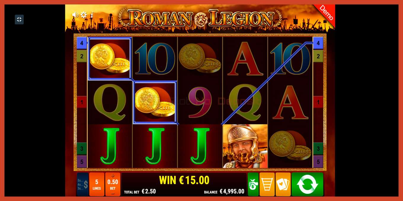 Slot screenshot: Roman Legion no deposit, number - 8