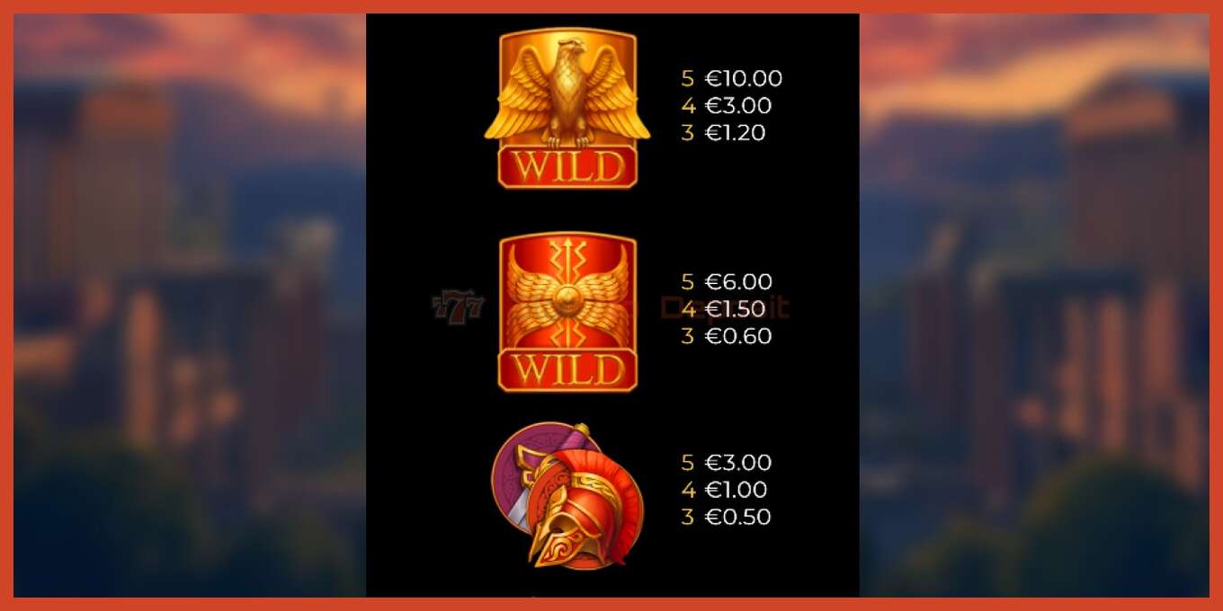 Slot screenshot: Roman Spins no deposit, number - 3