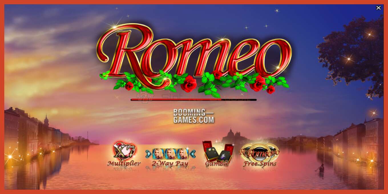 Slot screenshot: Romeo no deposit, number - 1