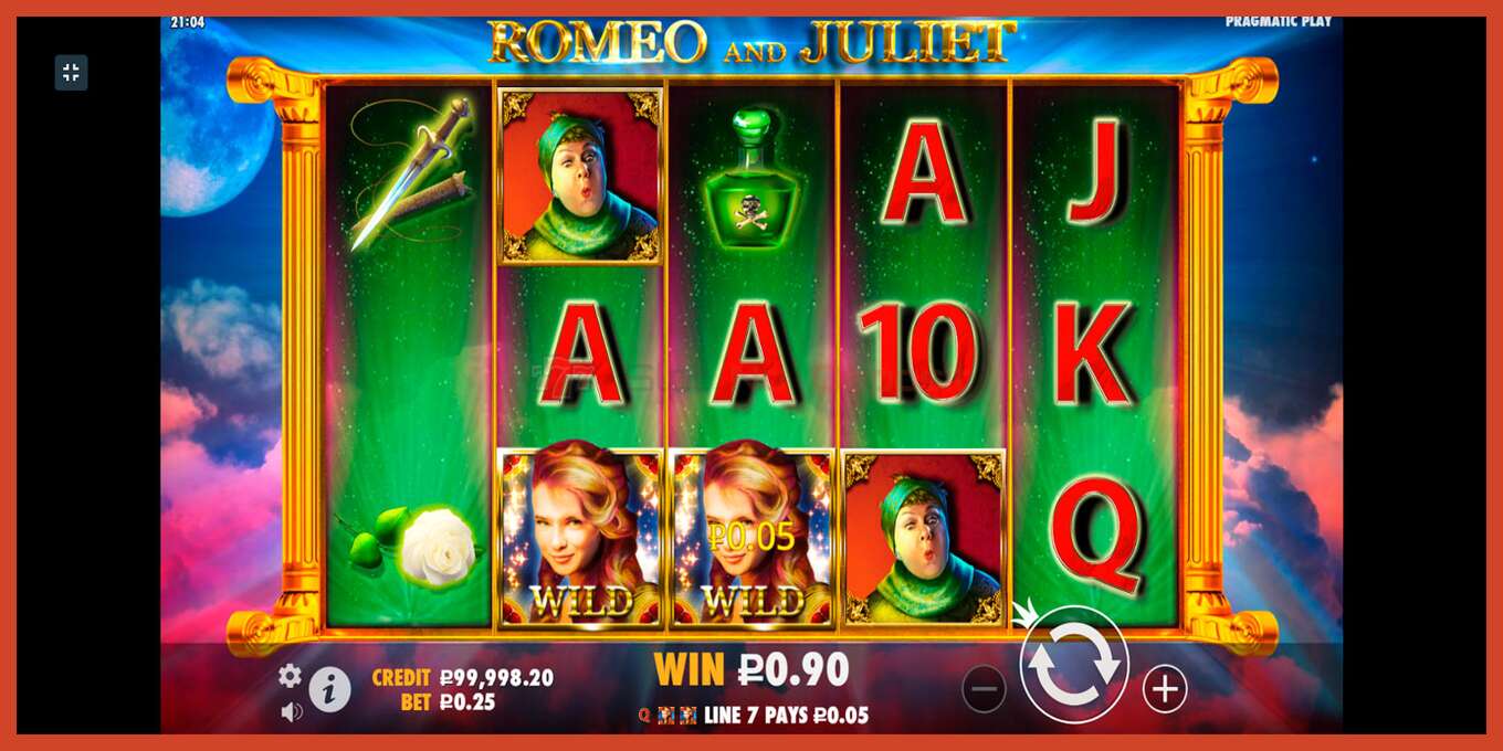 Slot screenshot: Romeo and Juliet no deposit, number - 3