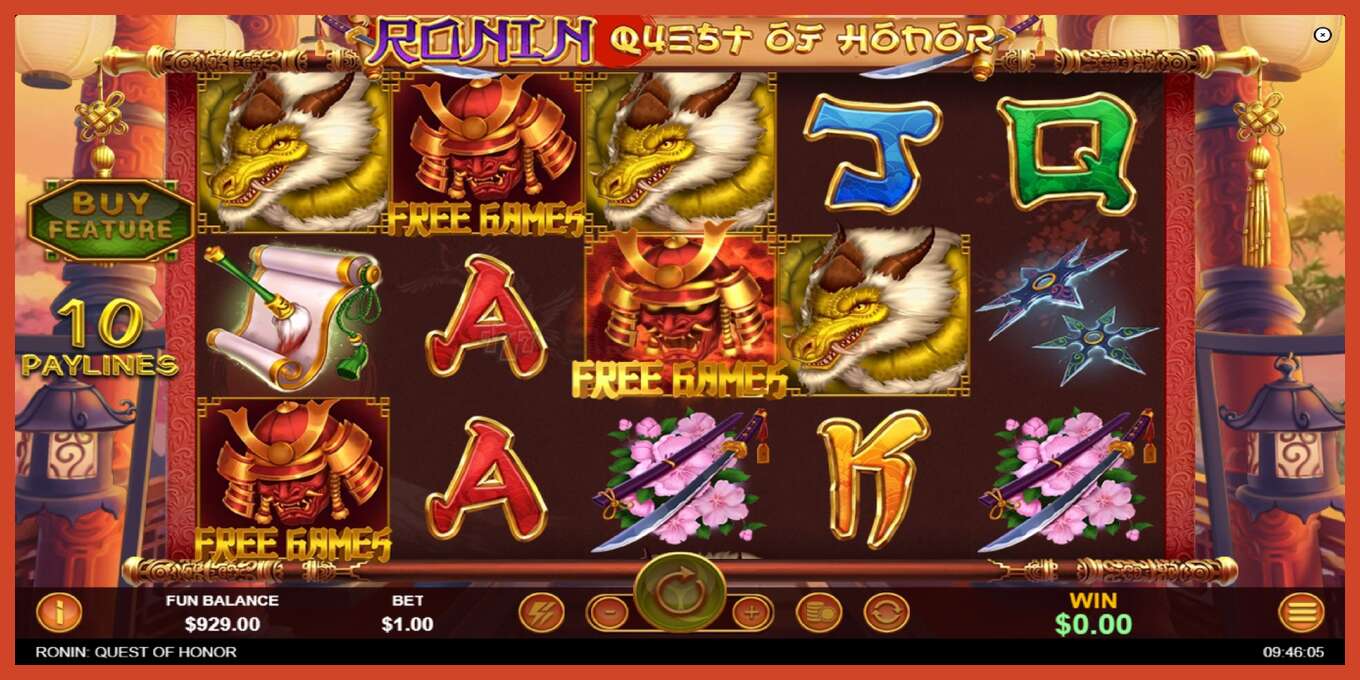 Slot screenshot: Ronin - Quest of Honor no deposit, number - 3