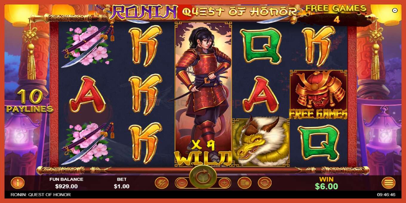 Slot screenshot: Ronin - Quest of Honor no deposit, number - 4