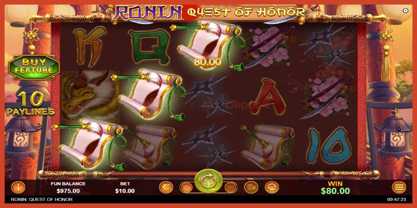 Slot screenshot: Ronin - Quest of Honor no deposit, number - 5