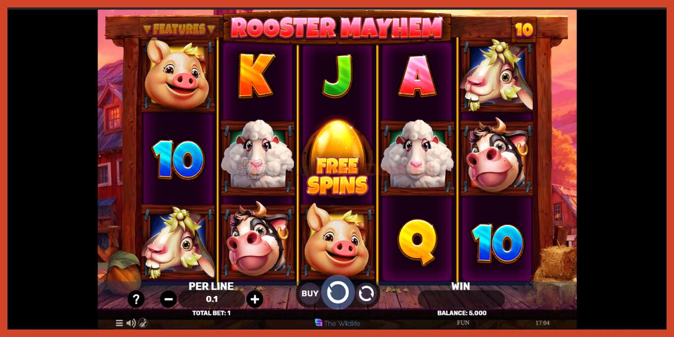 ภาพหน้าจอของสล็อต: Rooster Mayhem ไม่มีเงินฝาก, ตัวเลข - 2