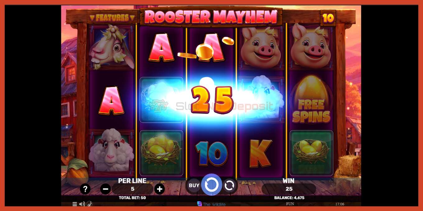 ภาพหน้าจอของสล็อต: Rooster Mayhem ไม่มีเงินฝาก, ตัวเลข - 3