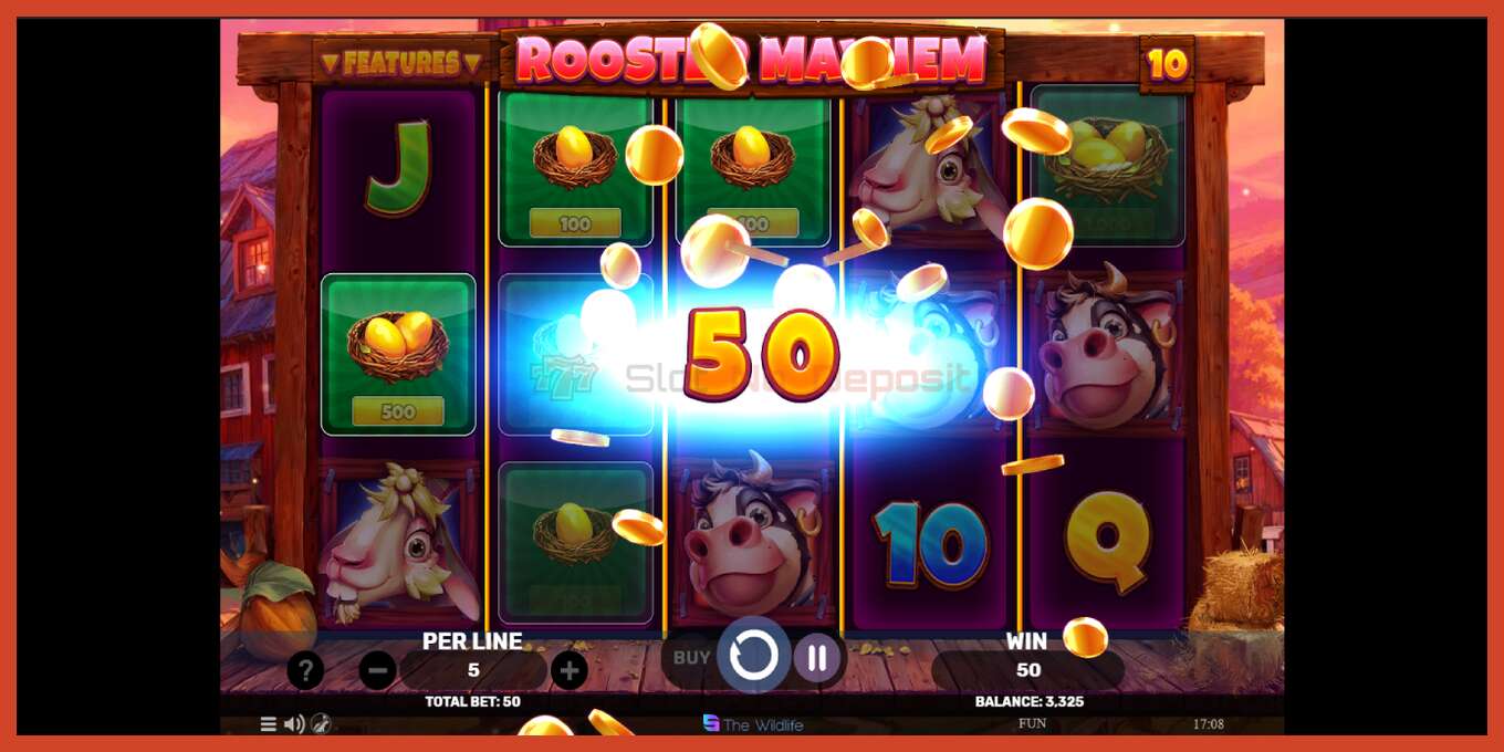 ภาพหน้าจอของสล็อต: Rooster Mayhem ไม่มีเงินฝาก, ตัวเลข - 4