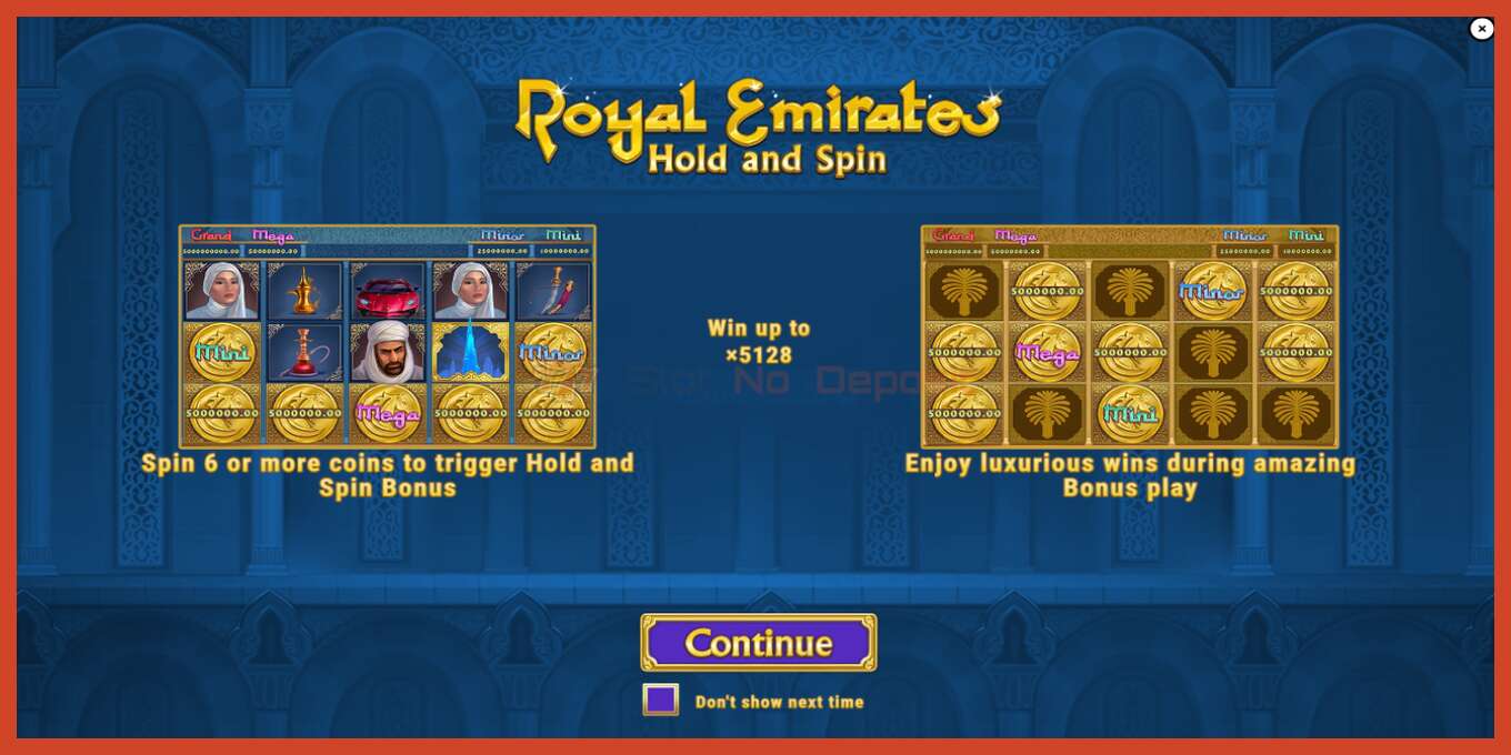 Скриншоти слот: Royal Emirates Hold and Spin амонат нест, рақам - 1