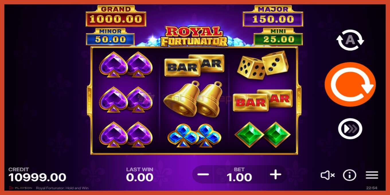 Slot screenshot: Royal Fortunator: Hold and Win no deposit, number - 2