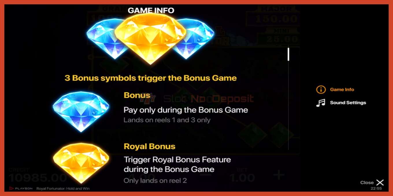 Slot screenshot: Royal Fortunator: Hold and Win no deposit, number - 4