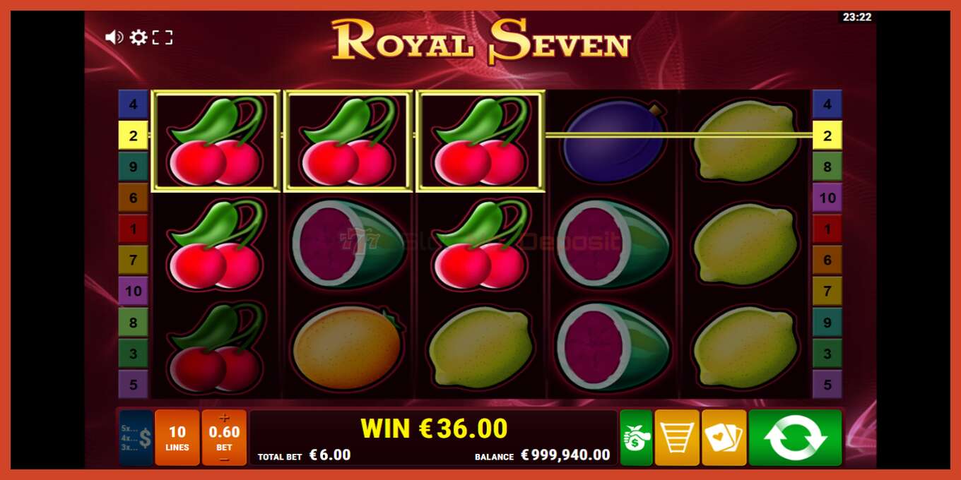 Slot screenshot: Royal Seven no deposit, number - 3