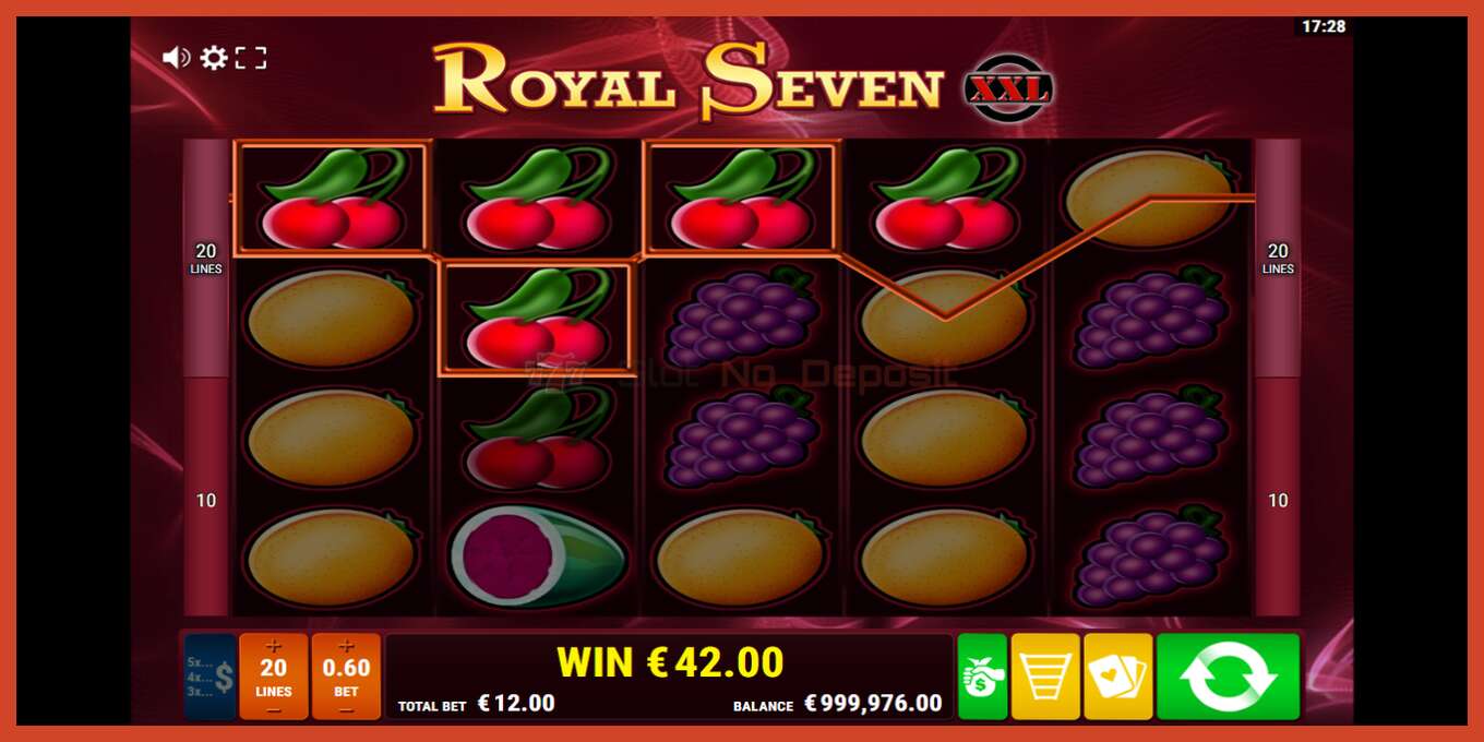 Slot screenshot: Royal Seven XXL no deposit, number - 2