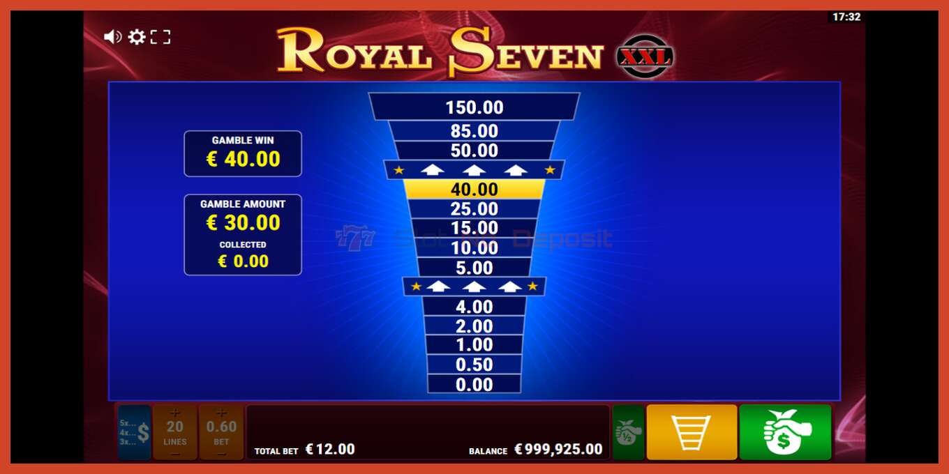 Slot screenshot: Royal Seven XXL no deposit, number - 4