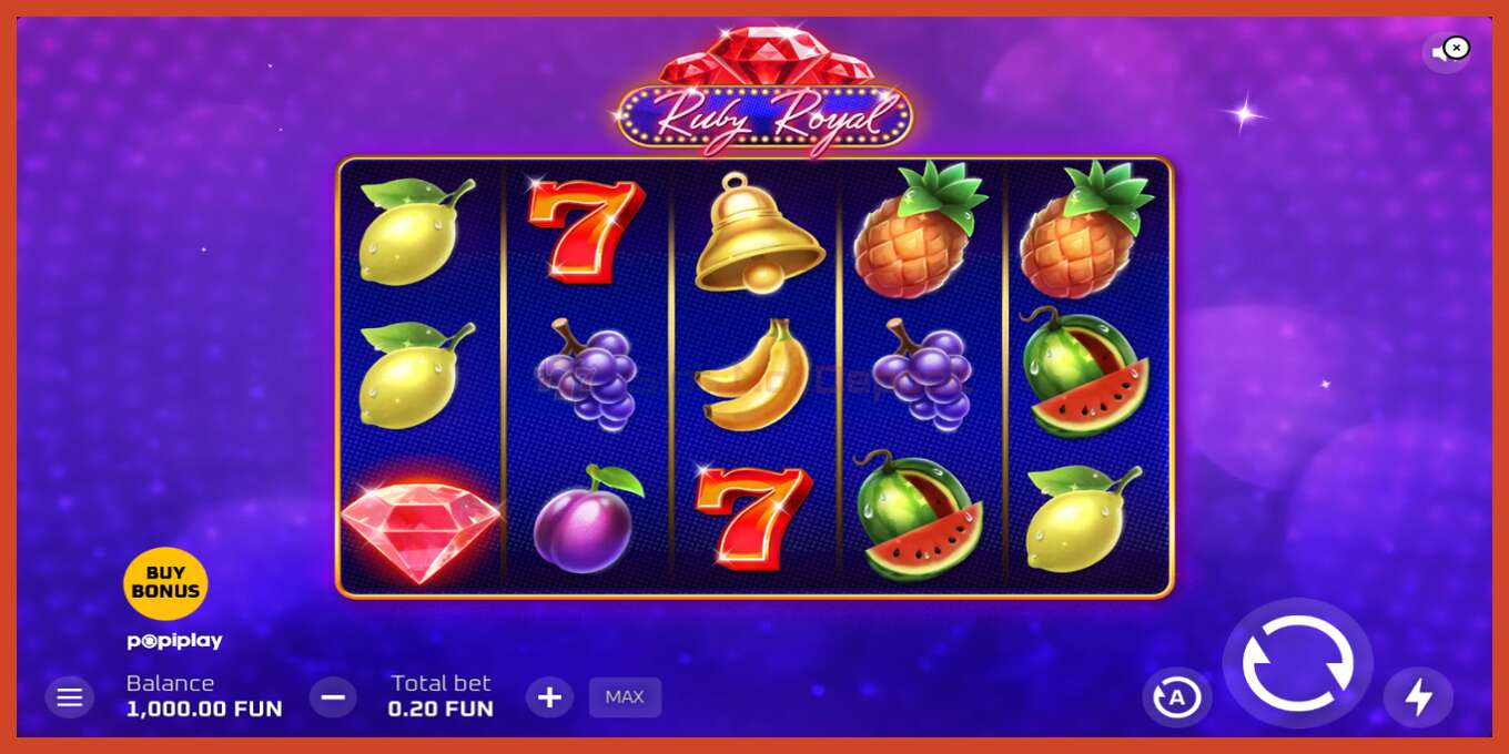 Slot screenshot: Ruby Royal no deposit, number - 2