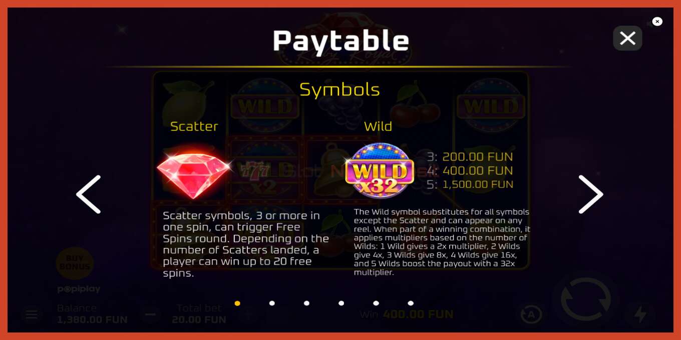 Slot screenshot: Ruby Royal no deposit, number - 5