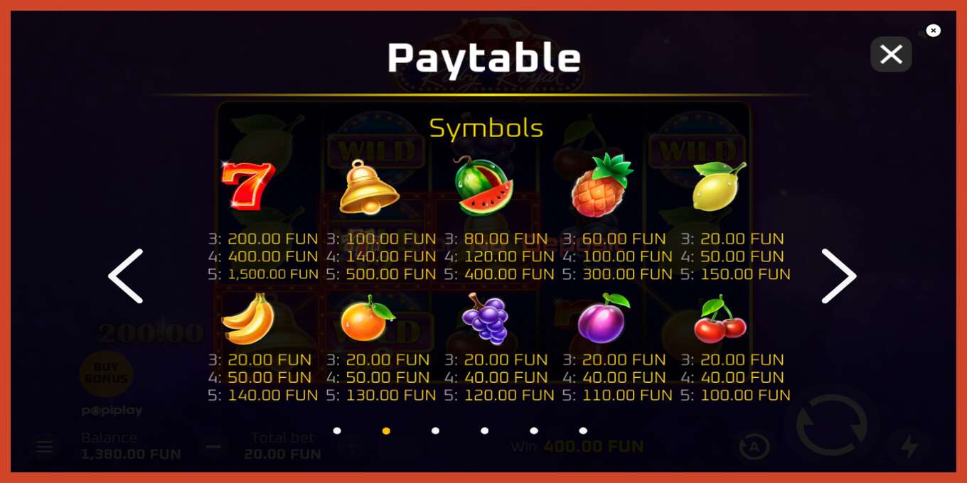 Slot screenshot: Ruby Royal no deposit, number - 6