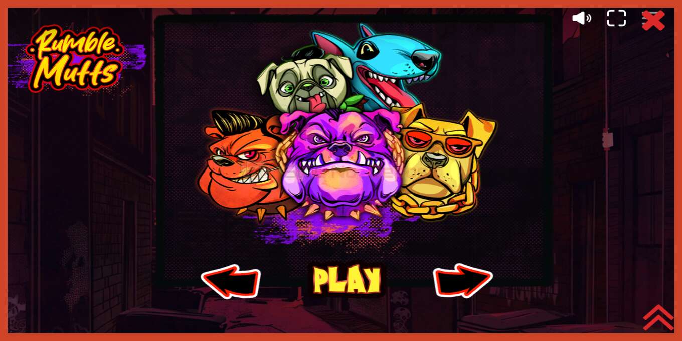 Slot screenshot: Rumble Mutts nincs letét, szám - 1