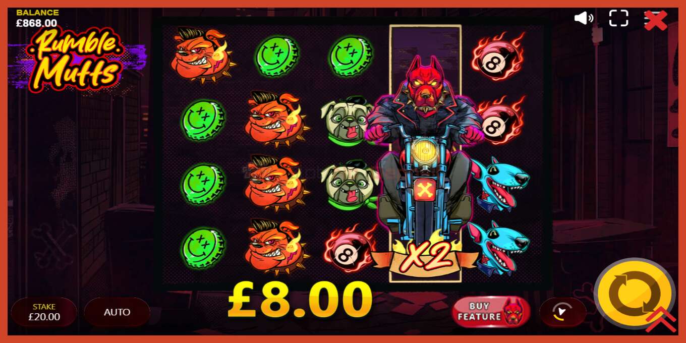 Slot screenshot: Rumble Mutts nincs letét, szám - 3