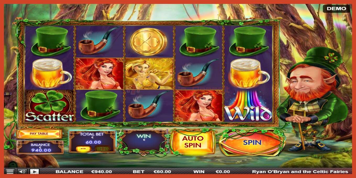 Slot screenshot: Ryan OBryan and the Celtic Fairies no deposit, number - 2