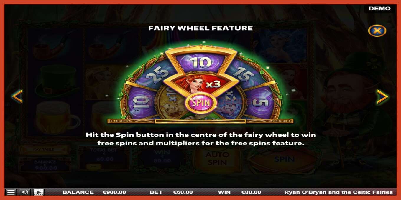 Slot screenshot: Ryan OBryan and the Celtic Fairies no deposit, number - 6