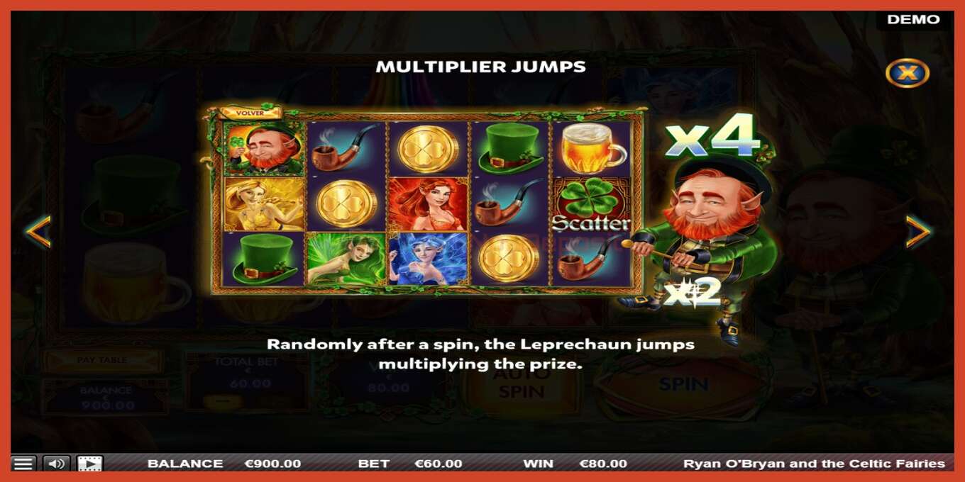 Slot screenshot: Ryan OBryan and the Celtic Fairies no deposit, number - 7