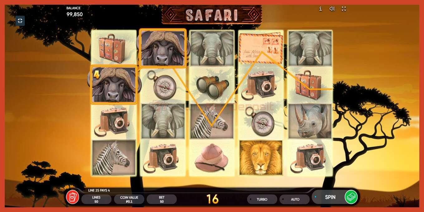 Slot screenshot: Safari no deposit, number - 2