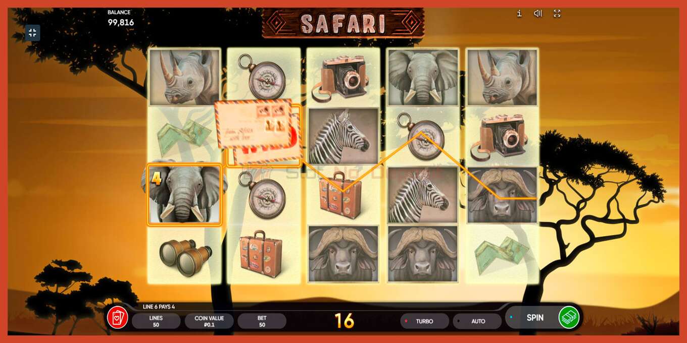 Slot screenshot: Safari no deposit, number - 3