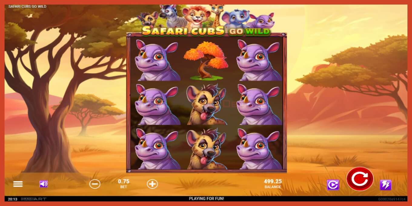 Slot screenshot: Safari Cubs Go Wild no deposit, number - 2