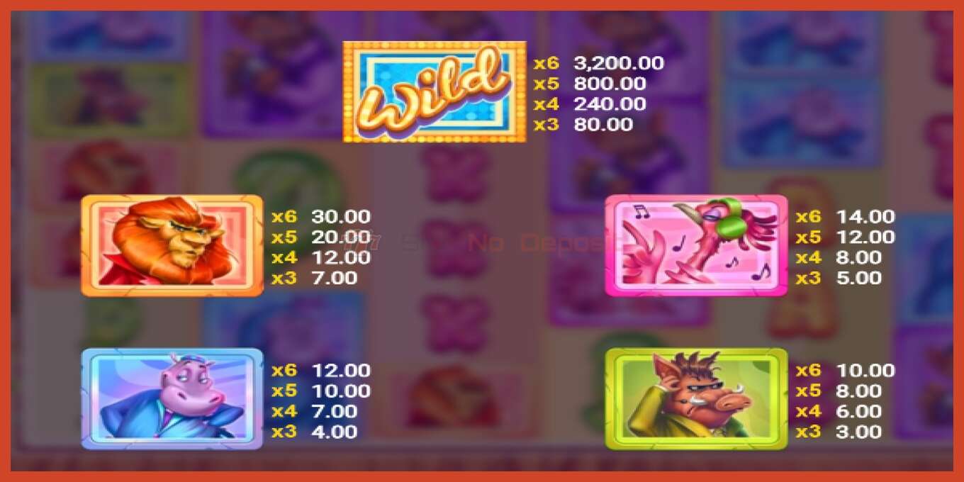 Slot screenshot: Safari Dance no deposit, number - 4