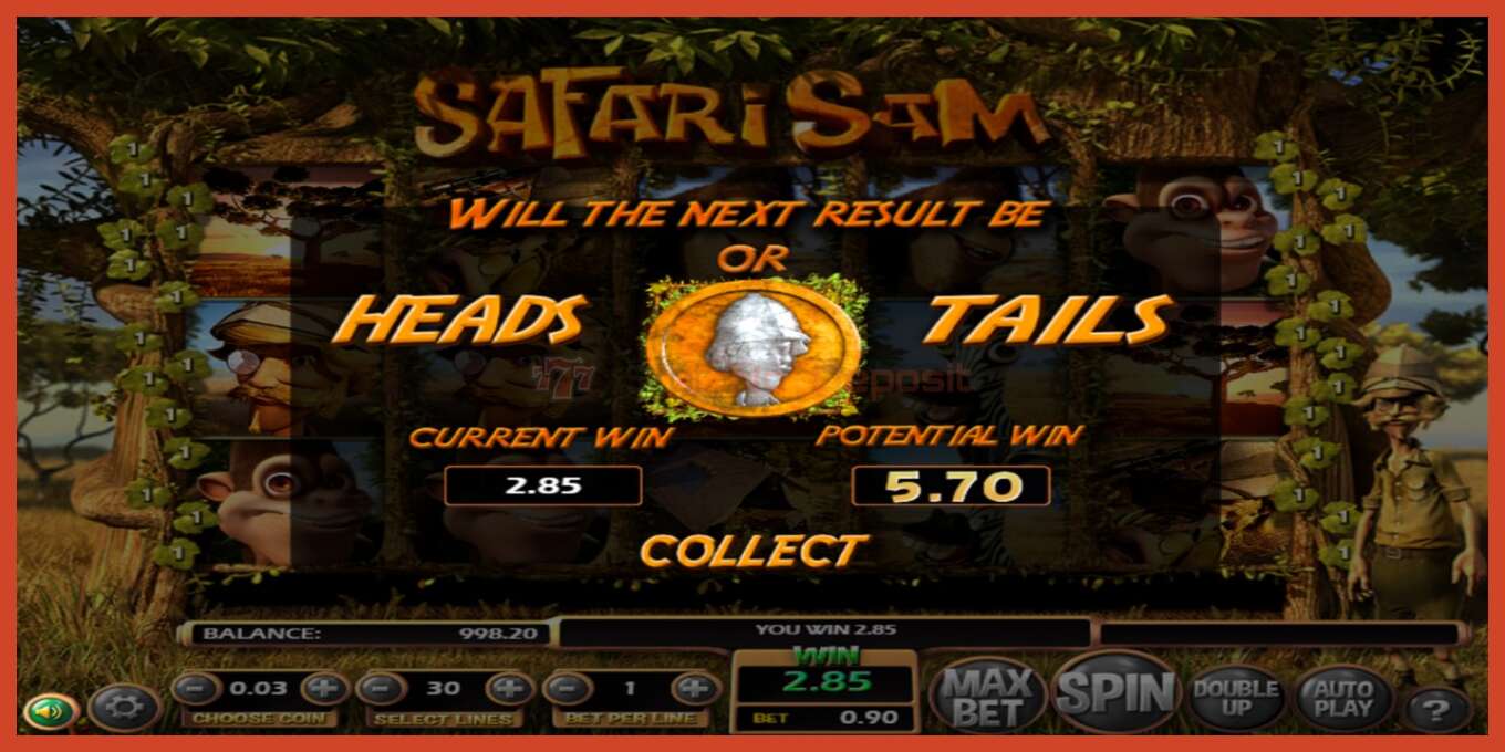 Slot screenshot: Safari Sam no deposit, number - 4