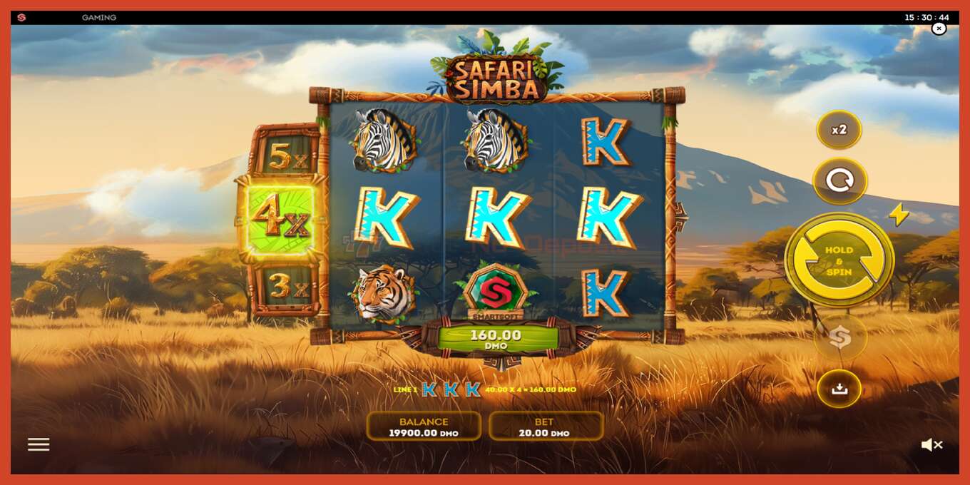 Slot skärmdump: Safari Simba ingen insättning, antal - 4