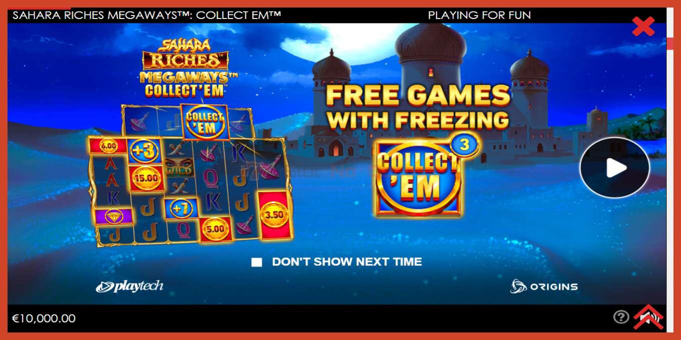 Schermafbeelding van slot: Sahara Riches Megaways Collect Em geen aanbetaling, nummer - 1