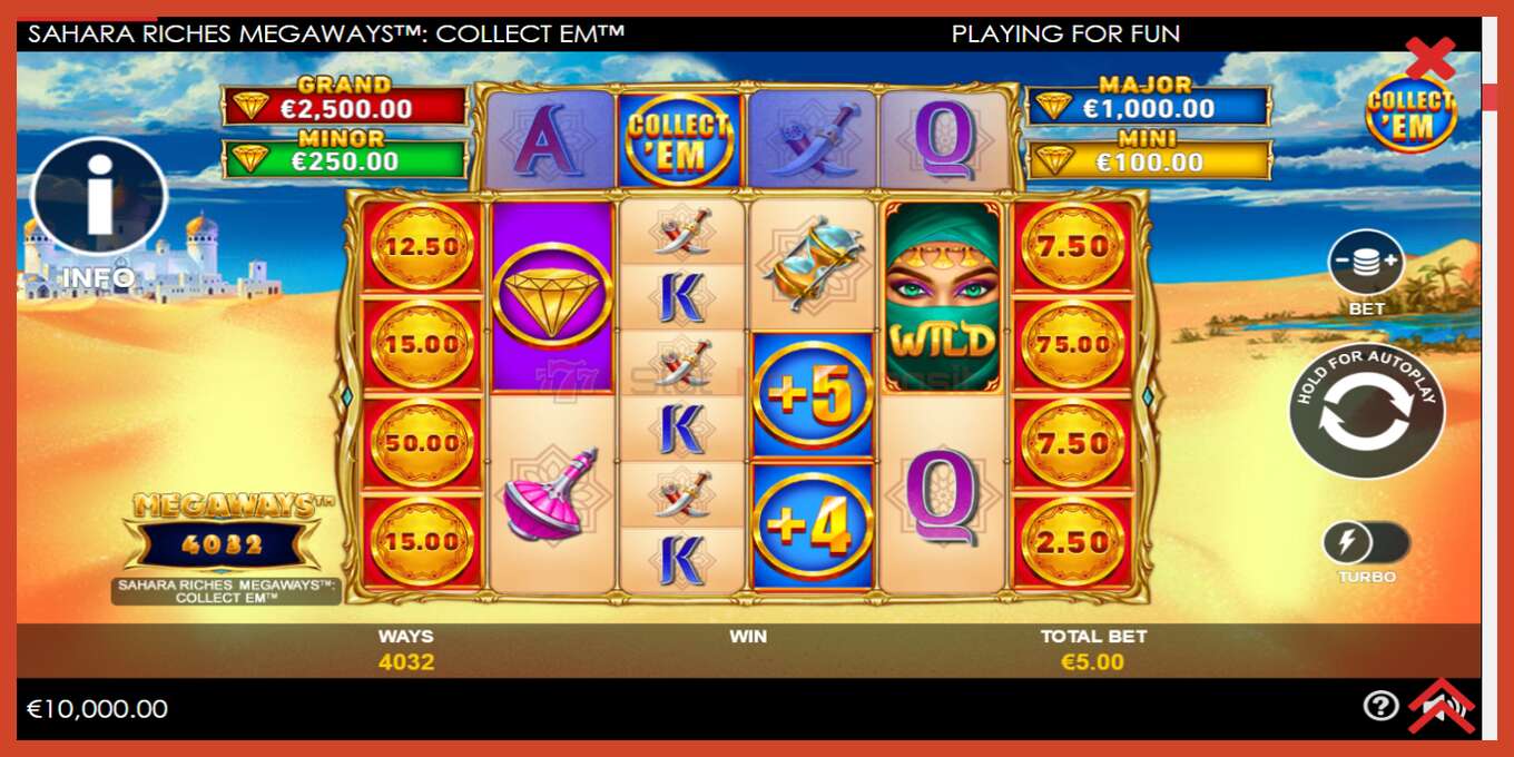 Schermafbeelding van slot: Sahara Riches Megaways Collect Em geen aanbetaling, nummer - 2