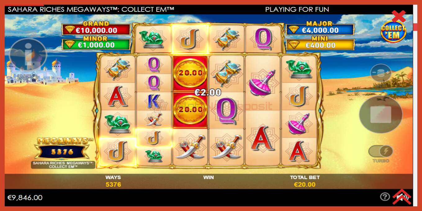 Schermafbeelding van slot: Sahara Riches Megaways Collect Em geen aanbetaling, nummer - 3