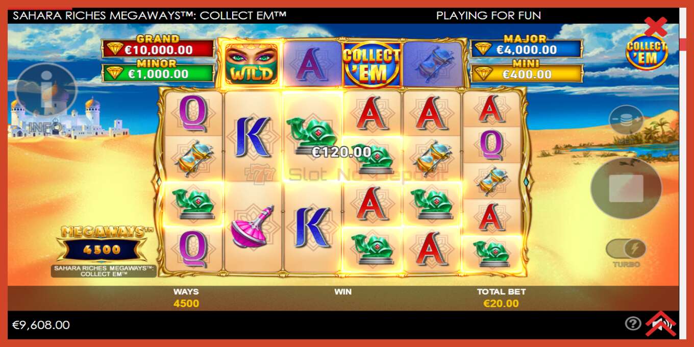 Schermafbeelding van slot: Sahara Riches Megaways Collect Em geen aanbetaling, nummer - 4