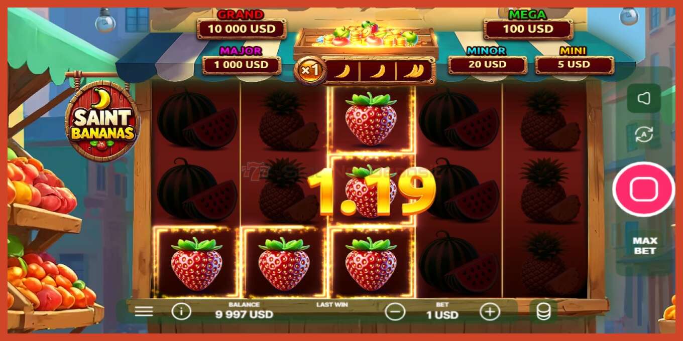 Slot screenshot: Saint Bananas bez depozita, broj - 2