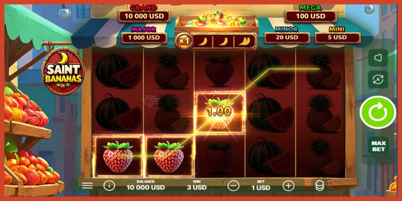 Slot screenshot: Saint Bananas bez depozita, broj - 3