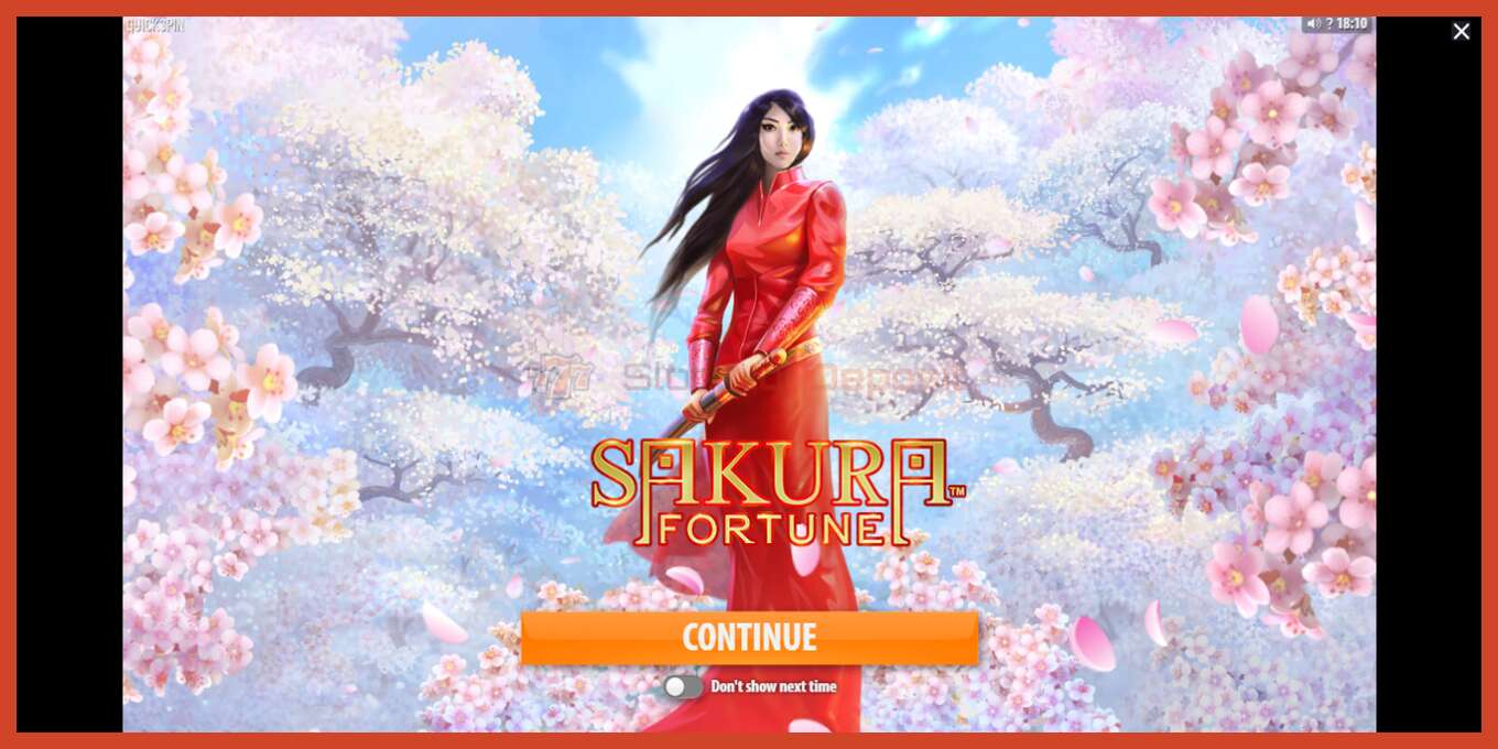 Slot screenshot: Sakura Fortune no deposit, number - 1